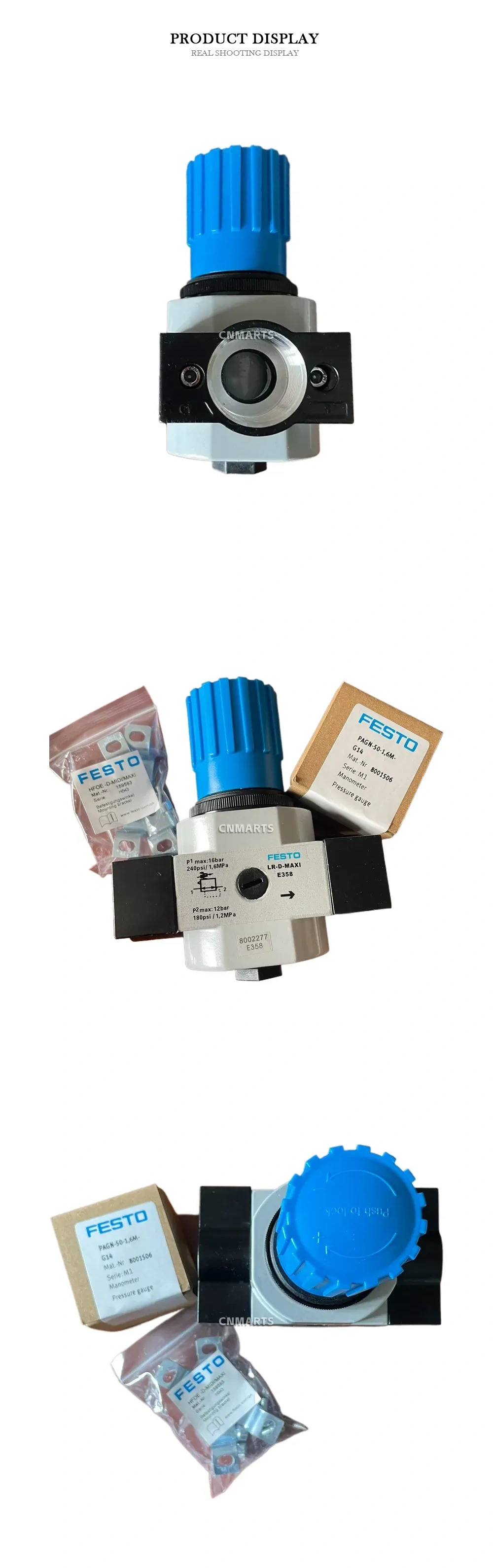 Festo LR-D-MAXI Pneumatic Pressure Regulator Valve Description