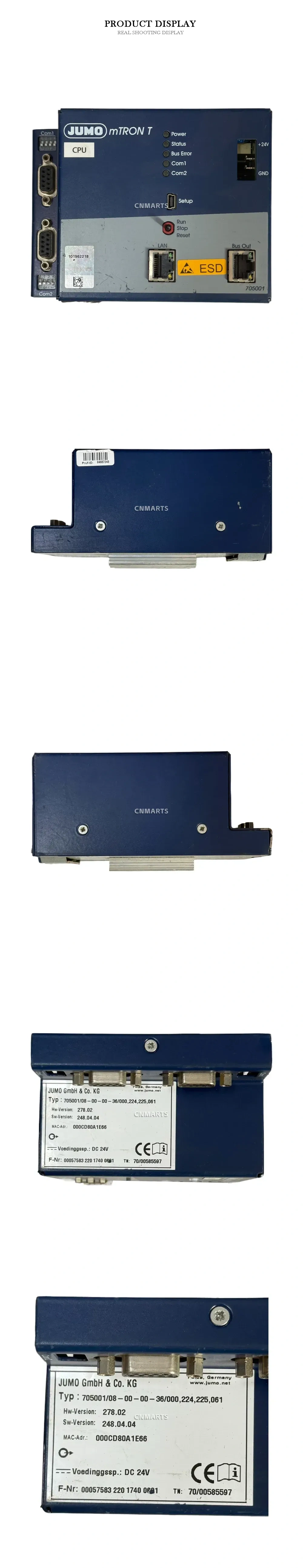 JUMO 705001/08-00-00-36/000,224,225,061 PLC CPU Module Description