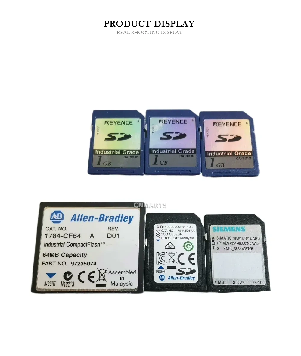 KEYENCE; Allen-Bradley; SIEMENS CA-SD1G; 1784-CF64; 1784-SD1/A; 6ES7954-8LC02-0AA0 Industrial Memory Card (SD / CompactFlash) Description