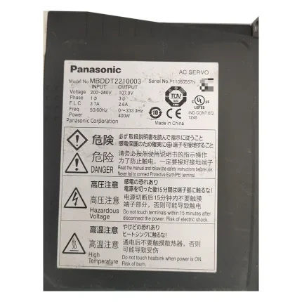 Panasonic MBDDT2210003 AC Servo Drive