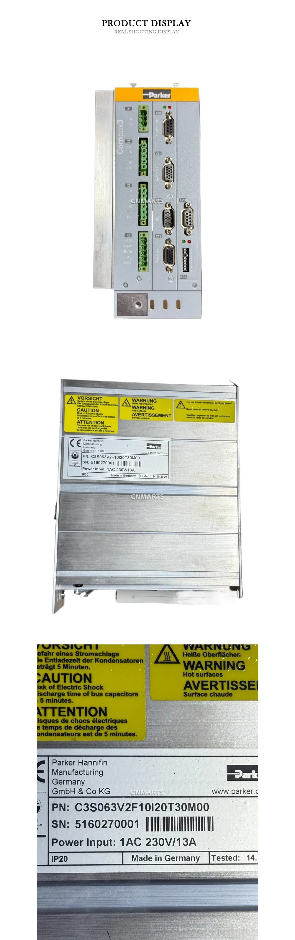 Parker C3S063V2F10I20T30M00 Servo Drive Description