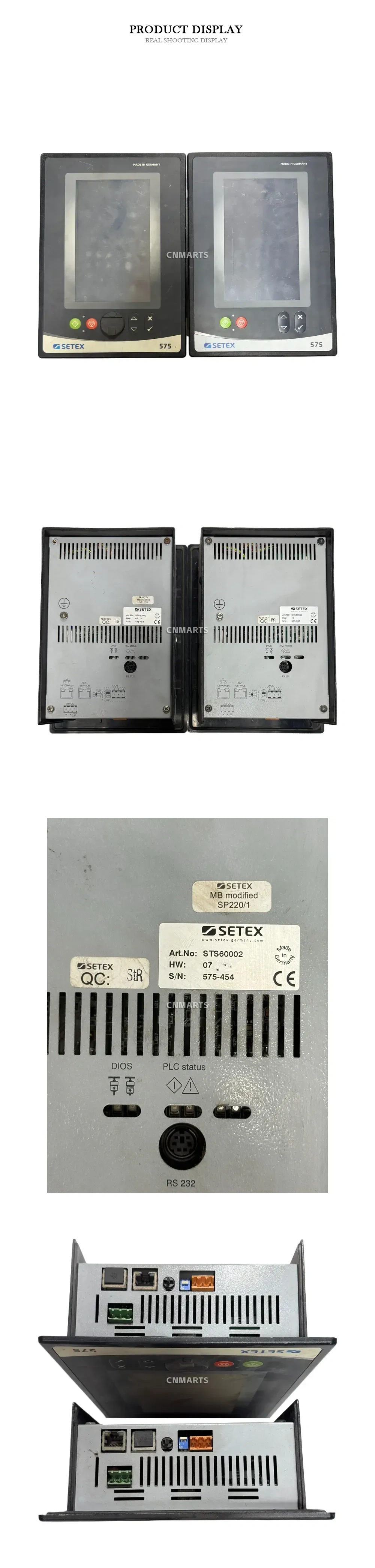 SETEX 575 (STS60002) Industrial Control Panel Description