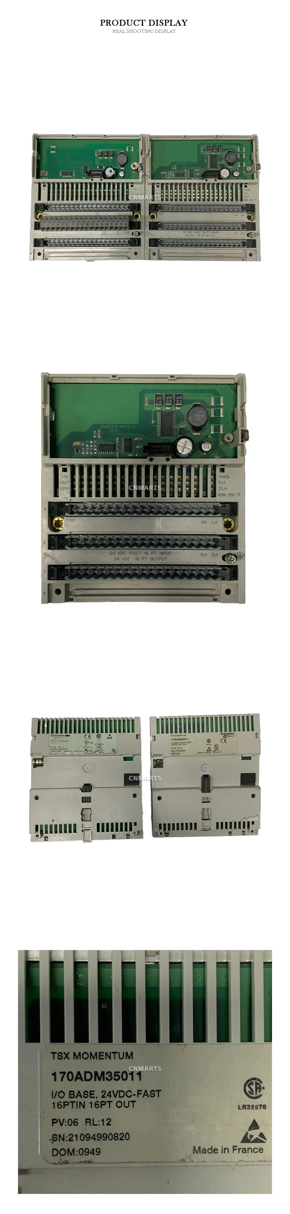Schneider Electric 170ADM35011 PLC I/O Base Module Description