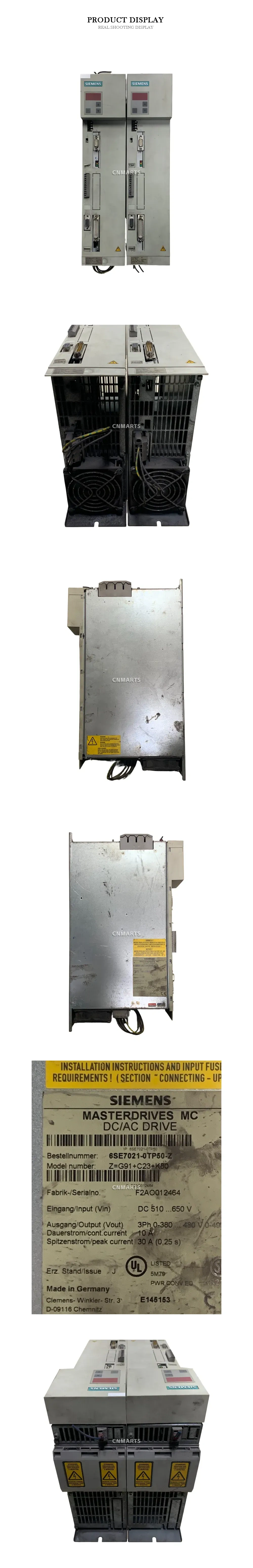 Siemens 6SE7021-0TP50-Z DC/AC Drive Description