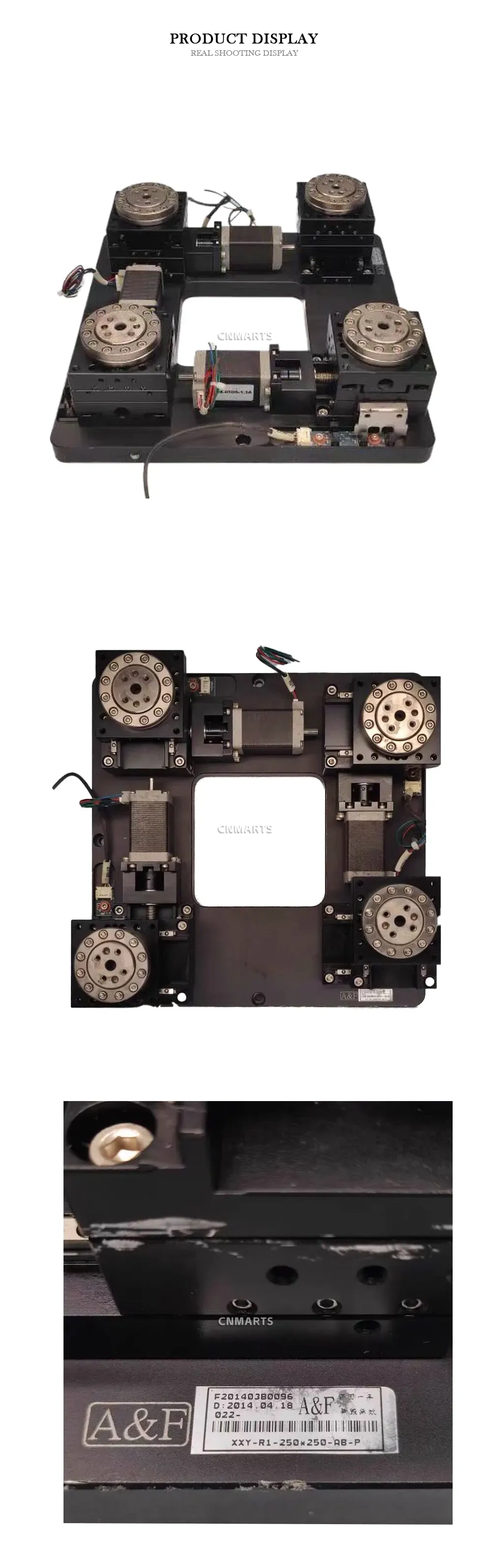 A&F XXY-R1-250x250-AB-P XY Axis Electric Motion Stage Description