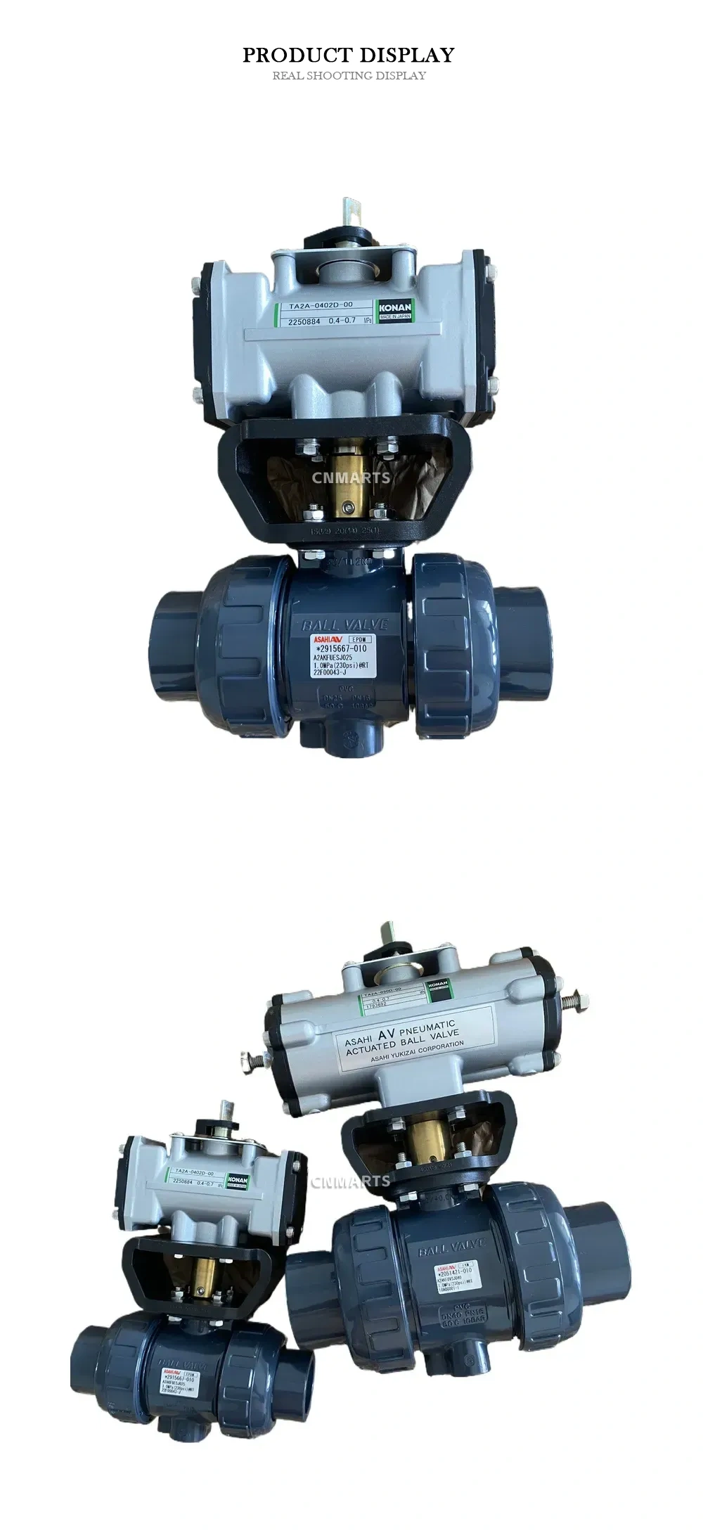 ASAHI AV / KONAN TA2A-0402D-00 / AZAKTUE-S-025 Pneumatic Actuated Ball Valve Description