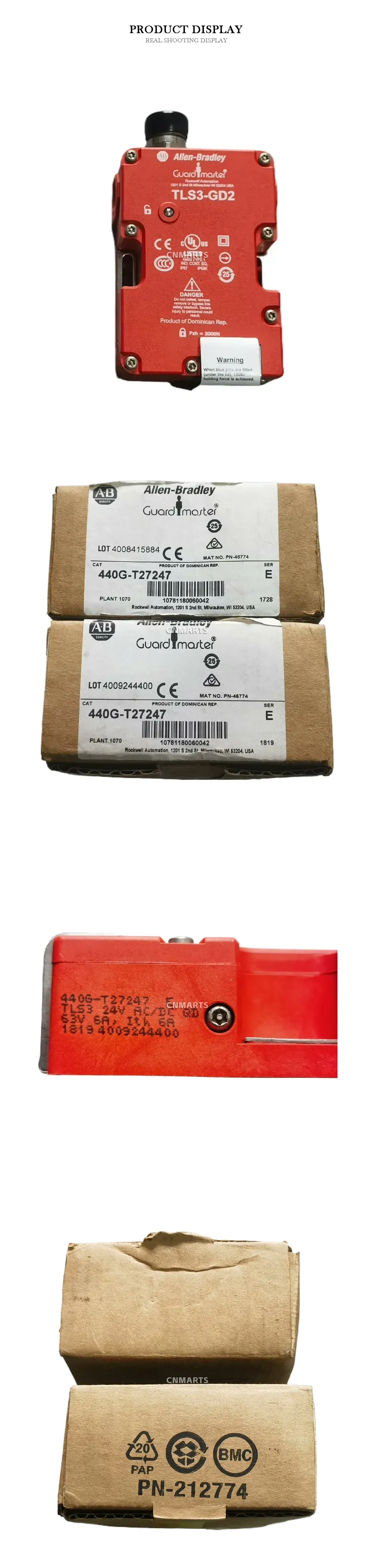 Allen-Bradley / Guardmaster 440G-T27247 Safety Interlock Switch with Solenoid Description