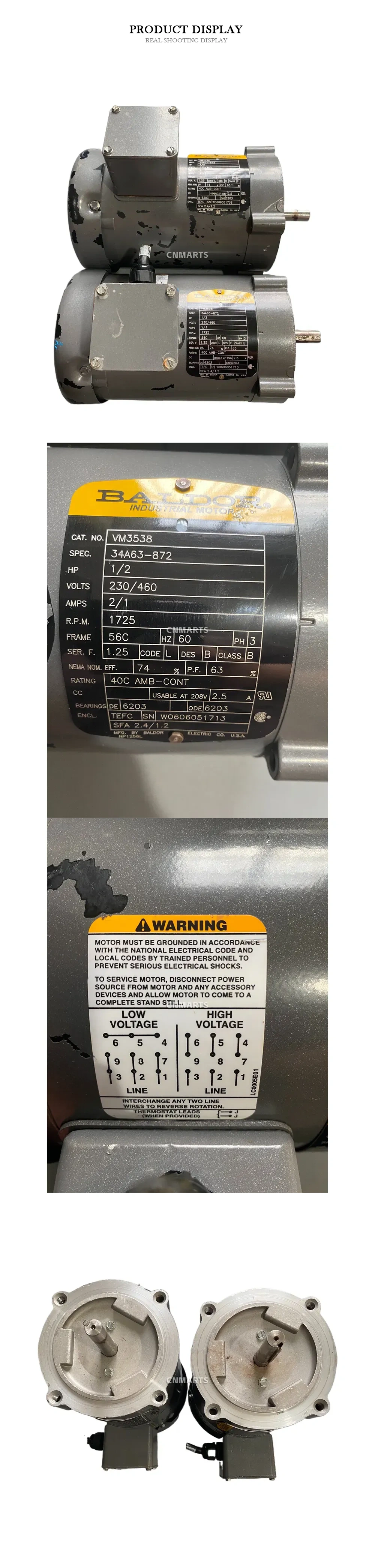 Baldor VM3538 Industrial Motor Description