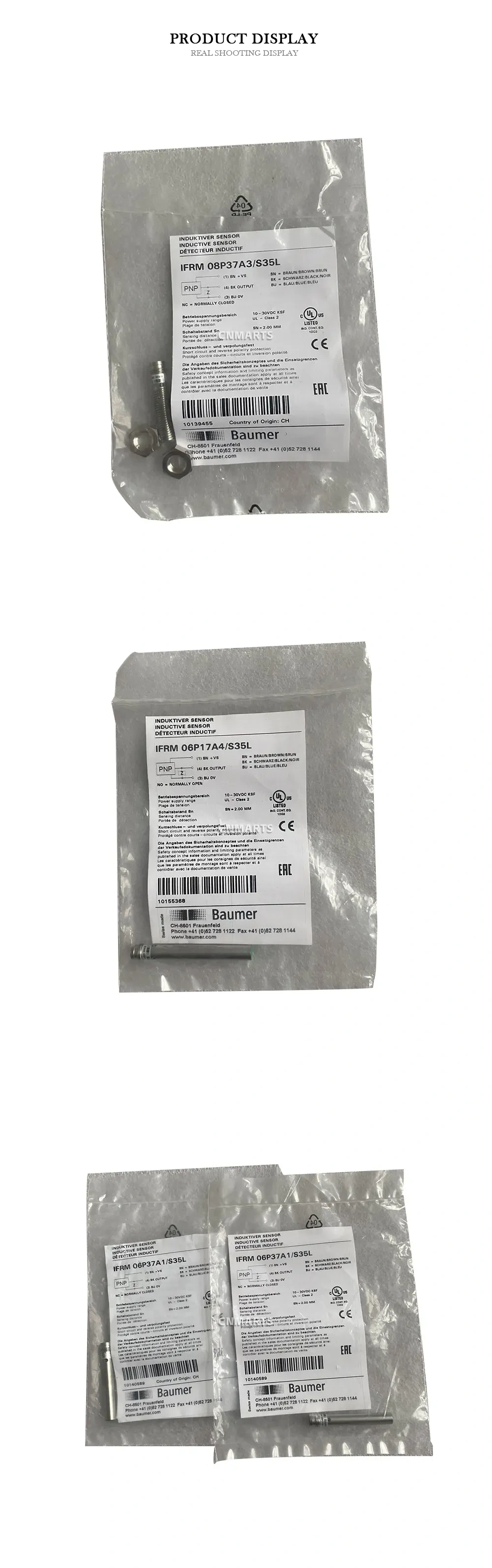 Baumer IFRM 08P37A3/S35L, IFRM 06P17A4/S35L, IFRM 06P37A1/S35L Inductive Sensor Description
