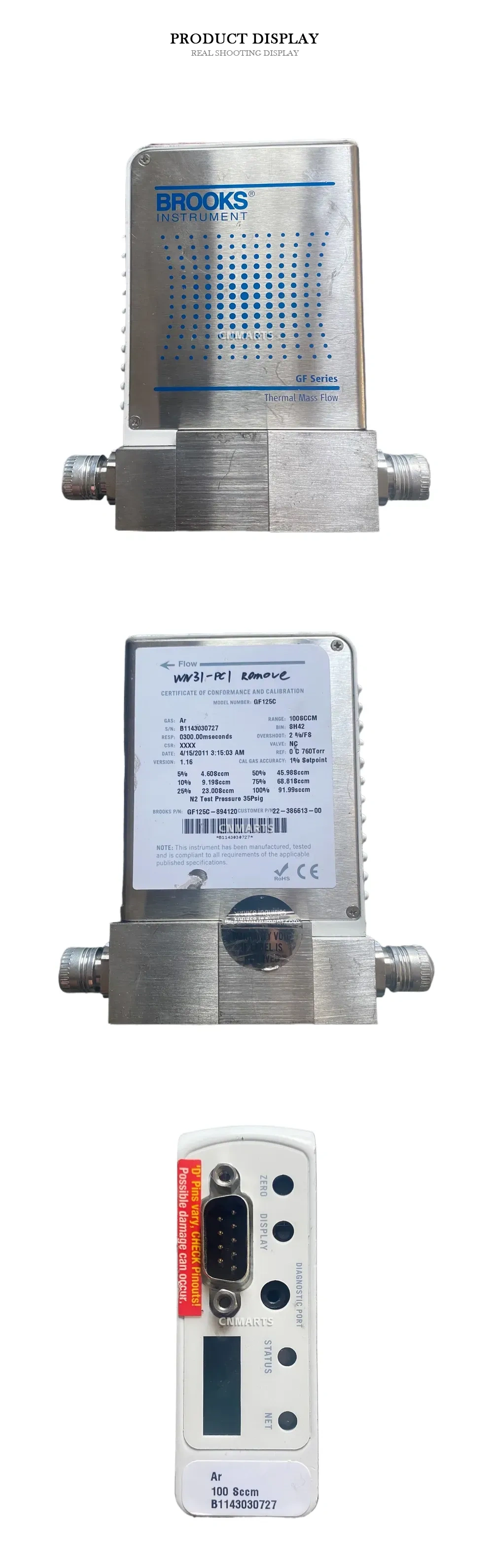 Brooks Instrument GF125C Thermal Mass Flow Controller Description