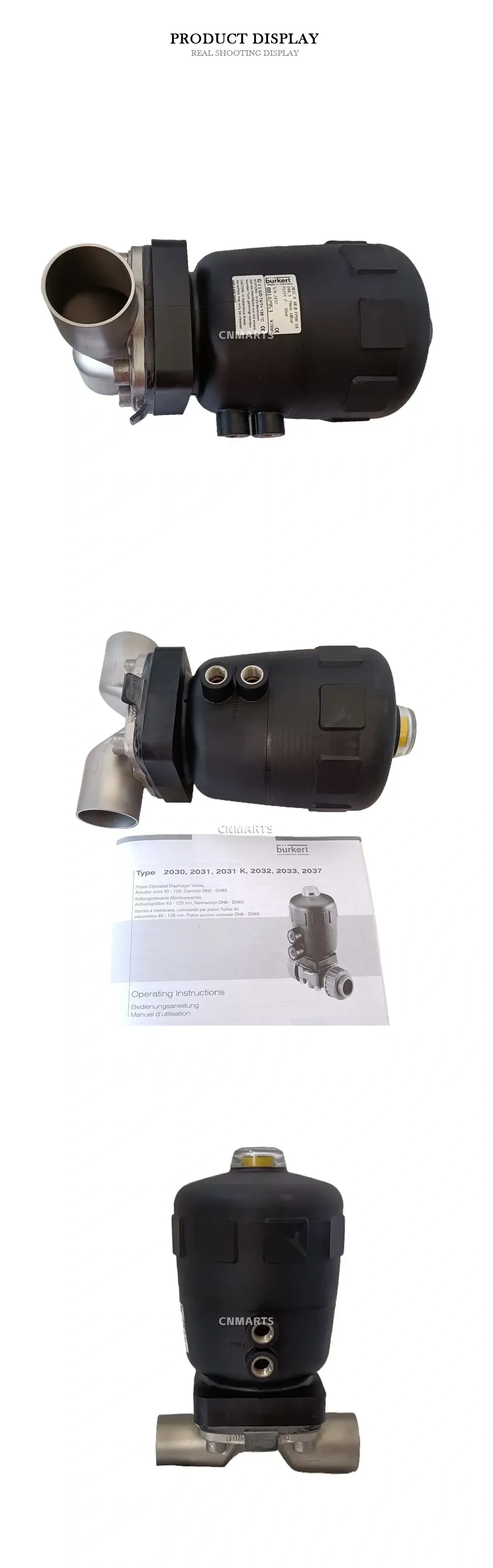 Burkert 2031 Pneumatic Diaphragm Valve Description
