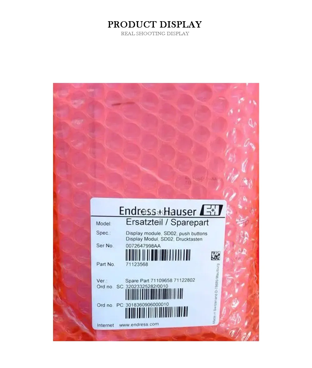 Endress+Hauser SD02 Display Module Description