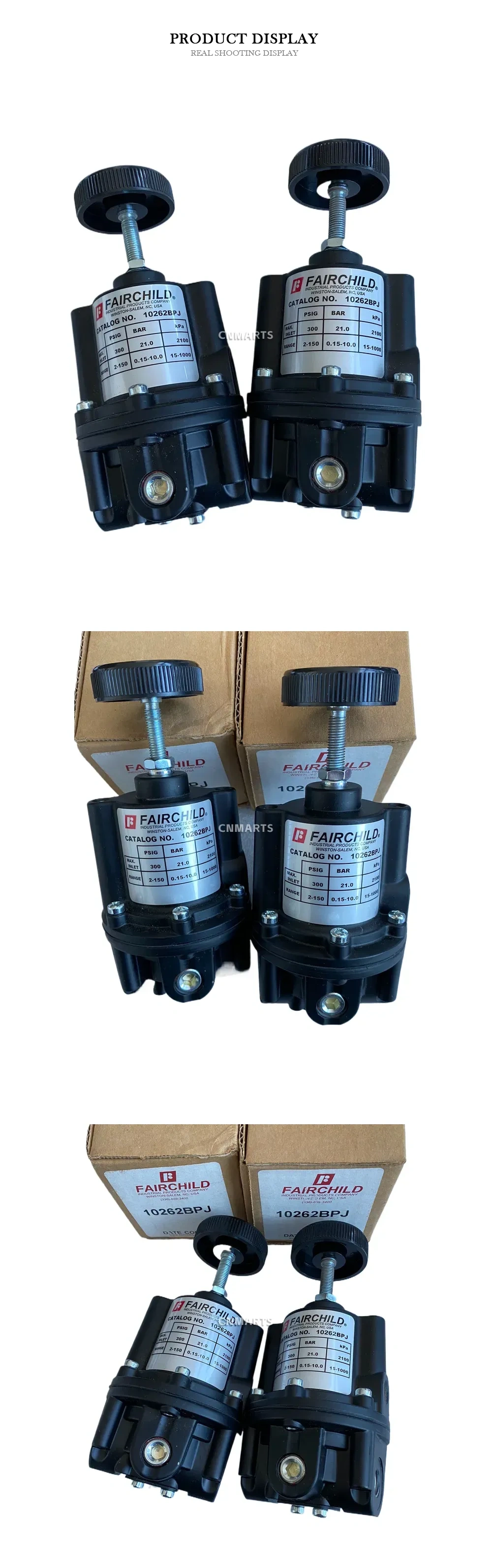 Fairchild 10262BPJ Pneumatic Pressure Regulator Description