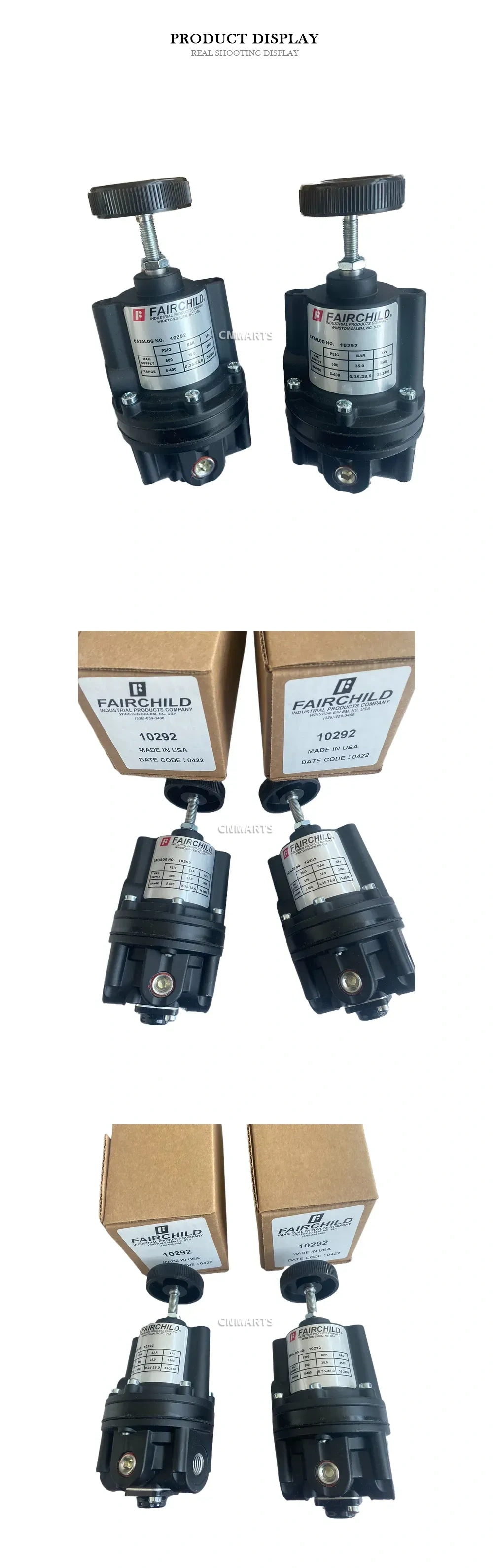 Fairchild 10292 Pneumatic Pressure Regulator Description