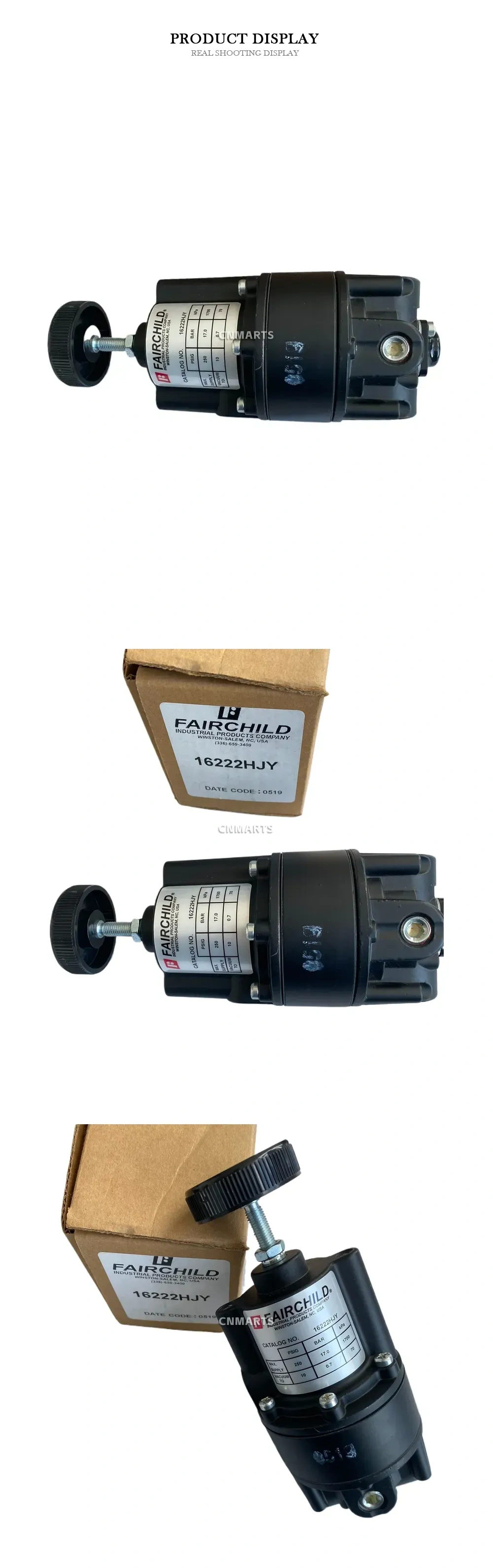 Fairchild 16222HJY Precision Pressure Regulator Description