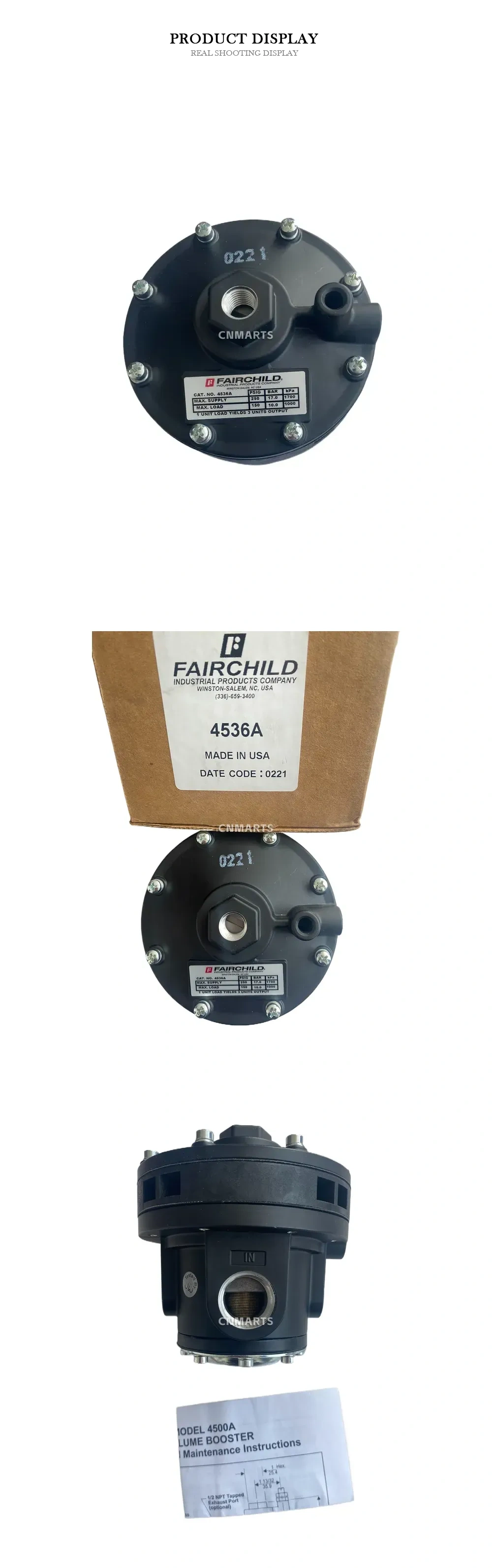 Fairchild 4536A Pneumatic Volume Booster Description