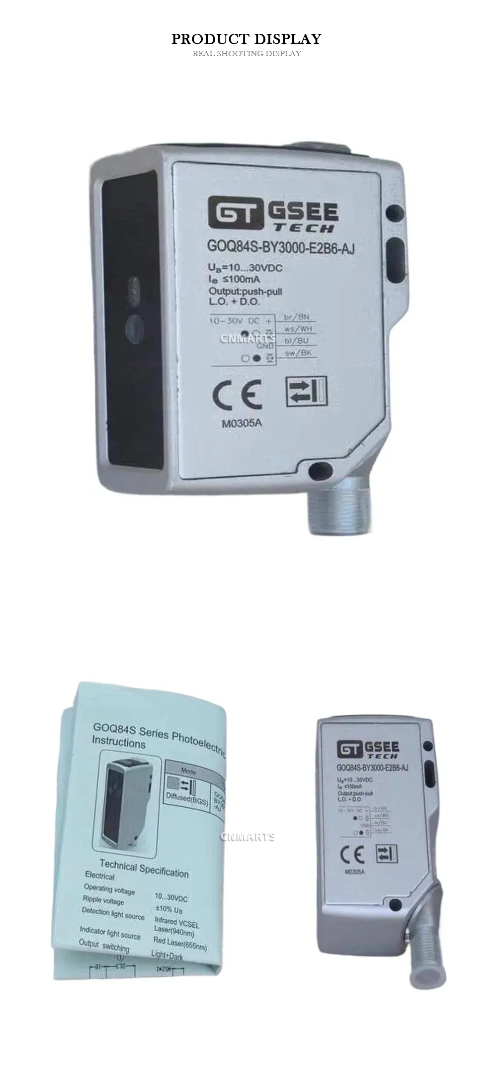 GSEE TECH GOQ84S-BY3000-E2B6-AJ Photoelectric Sensor Description