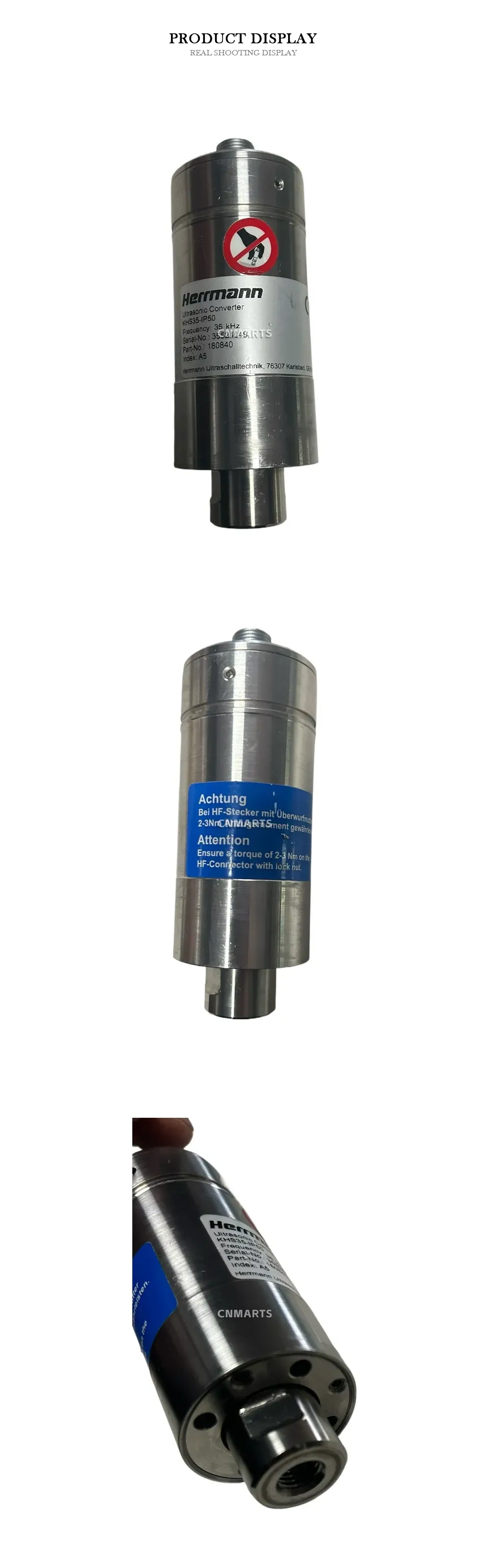 Herrmann KHS35-IP50 Ultrasonic Converter Description