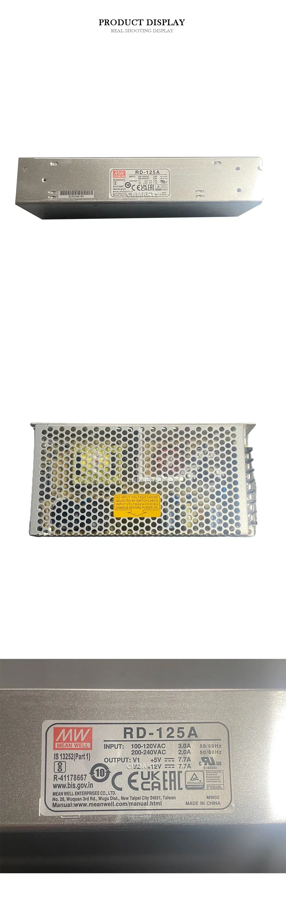 MEAN WELL RD-125A Switching Power Supply Description