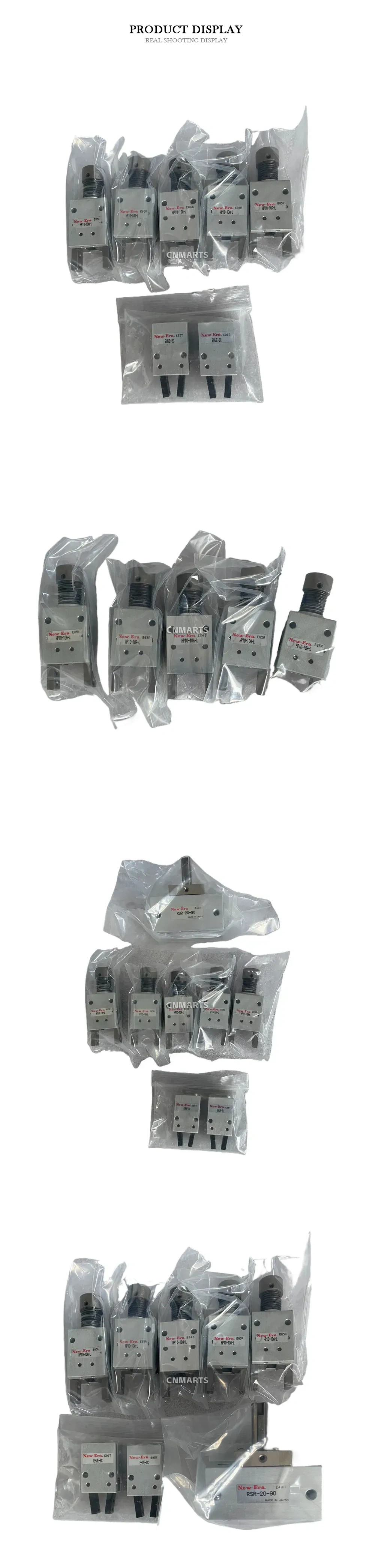 New-Era HP10-10H-L, EME-8C, RSR-20-90 Pneumatic Grippers and Rotary Cylinder Description