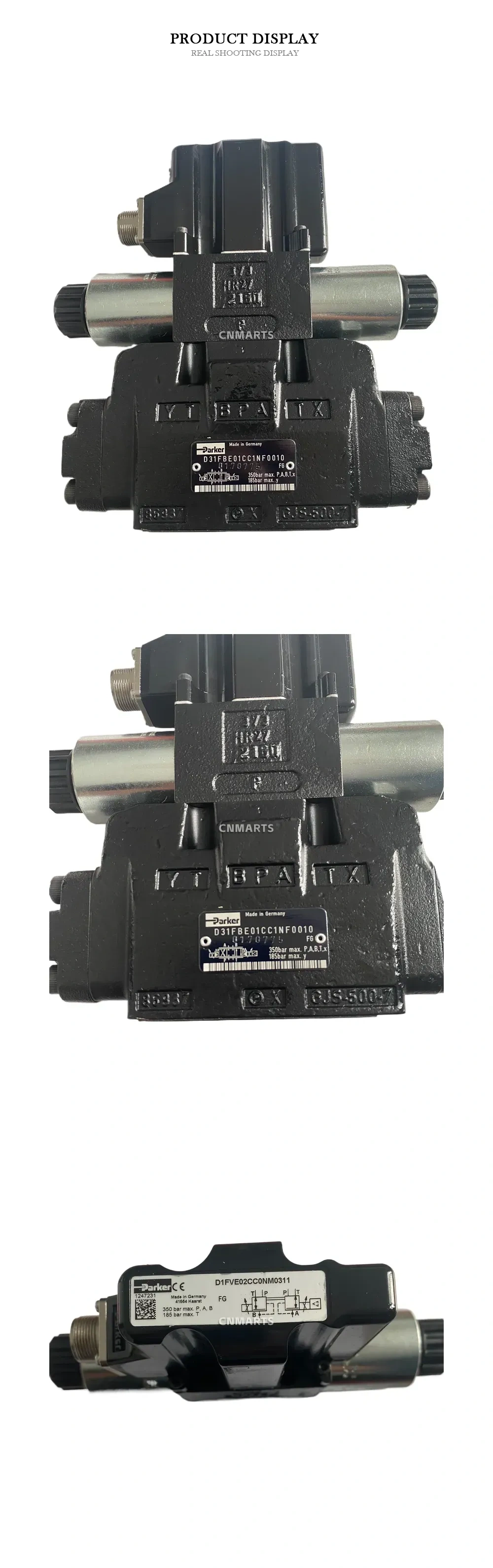 Parker D31FBE01CC1NF0010 Hydraulic Proportional Directional Control Valve Description