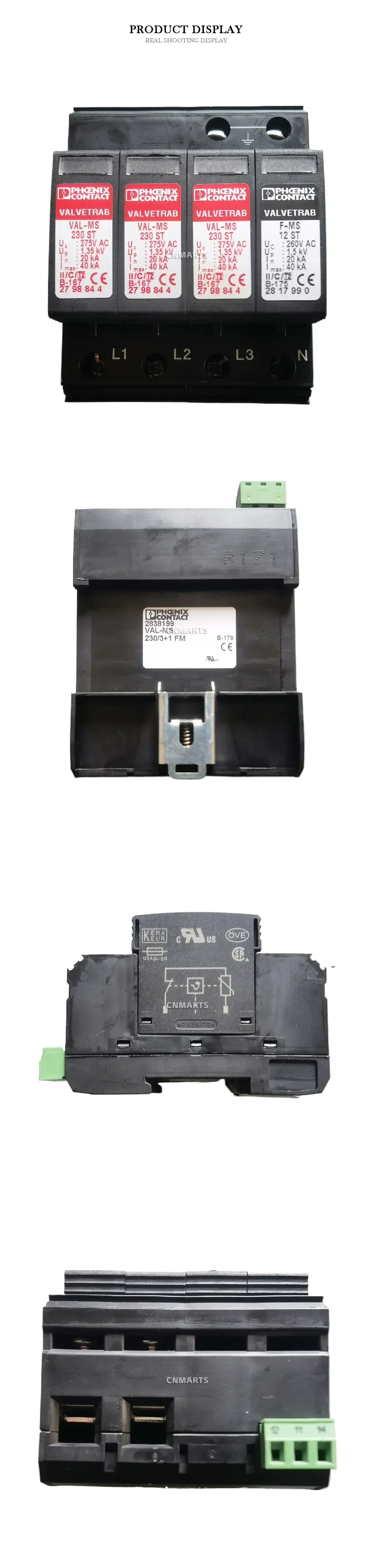 Phoenix Contact VAL-MS 230/3+1 FM Surge Protection Device Description