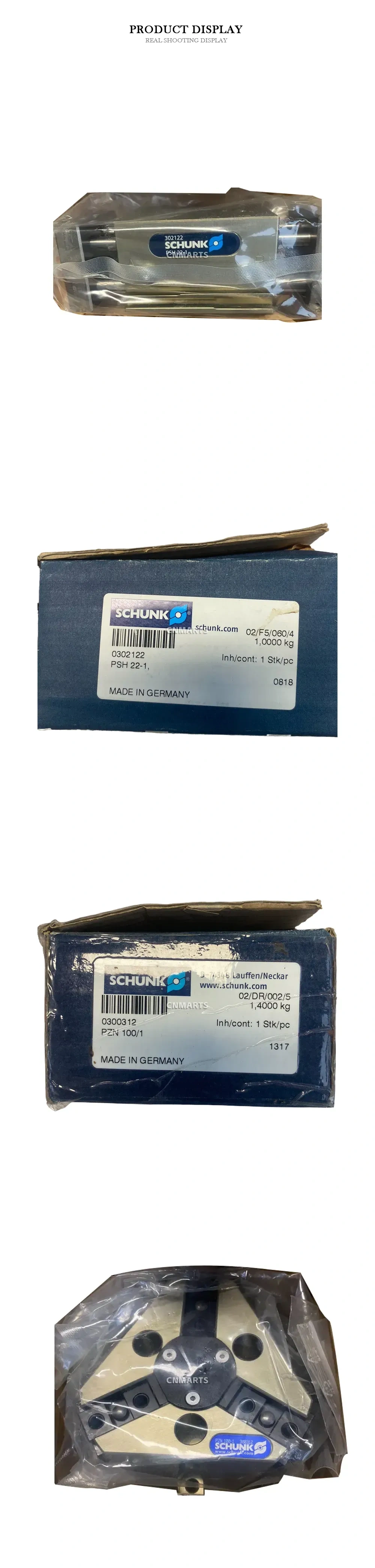 SCHUNK PSH 22-1, PZN 100/1 Industrial Gripper and Rotary Module Description