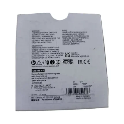 SIEMENS 3UG4622-1AA30 Monitoring Relay