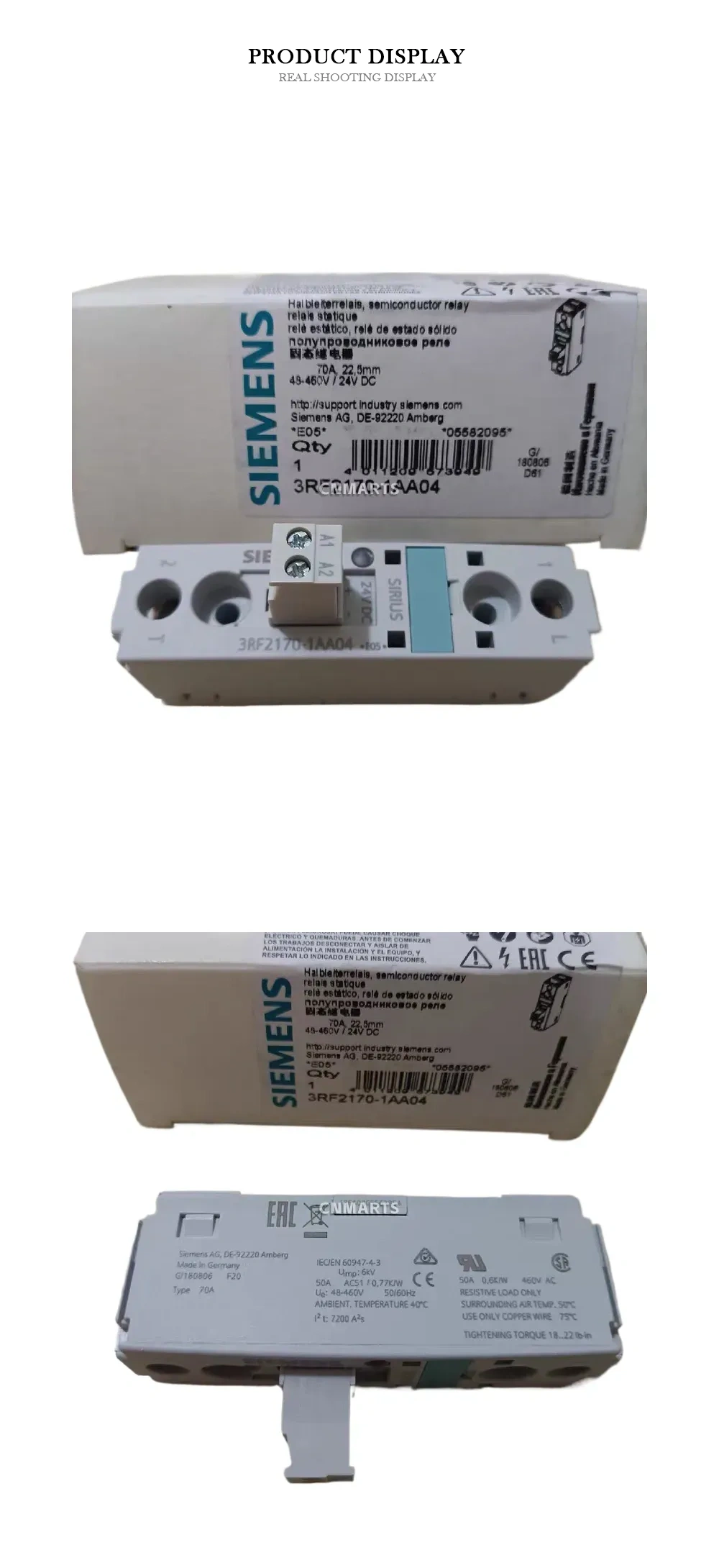 Siemens 3RF2170-1AA04 Semiconductor Relay Description