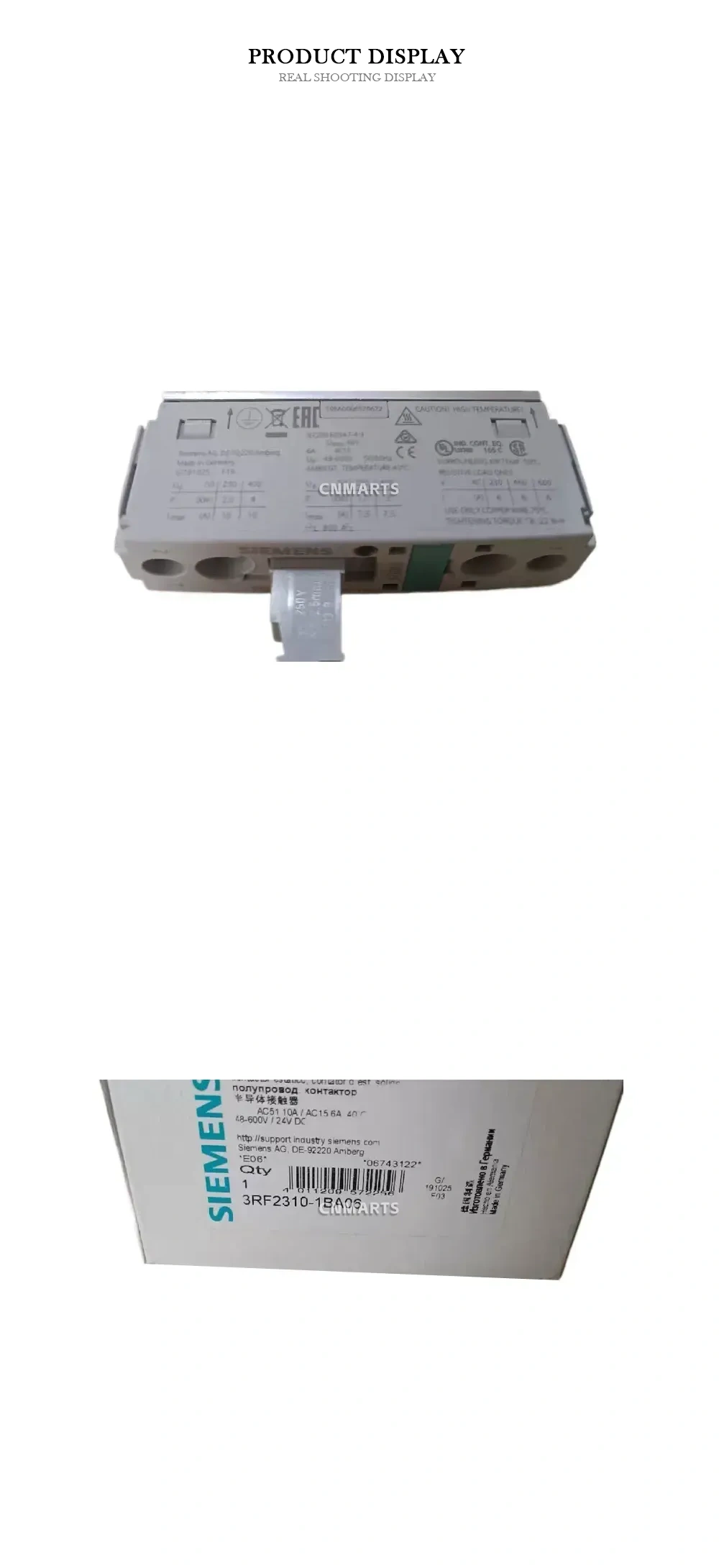Siemens 3RF2310-1BA06 Solid State Contactor Description