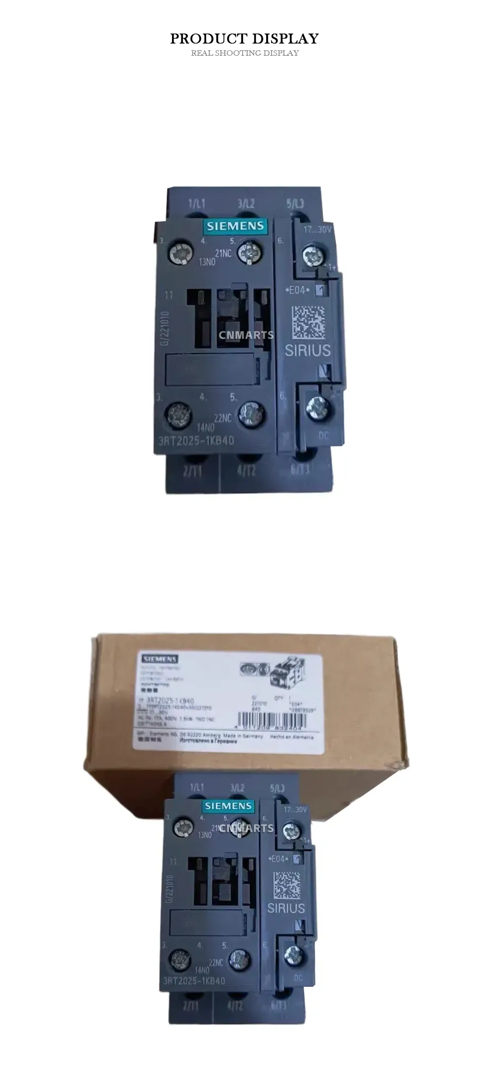 Siemens 3RT2025-1KB40 Contactor Description