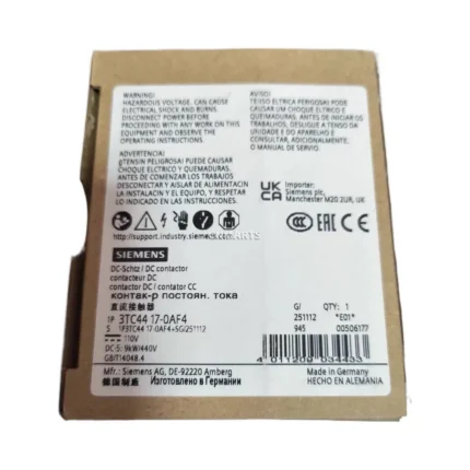 Siemens 3TC44 17-0AF4 DC Contactor