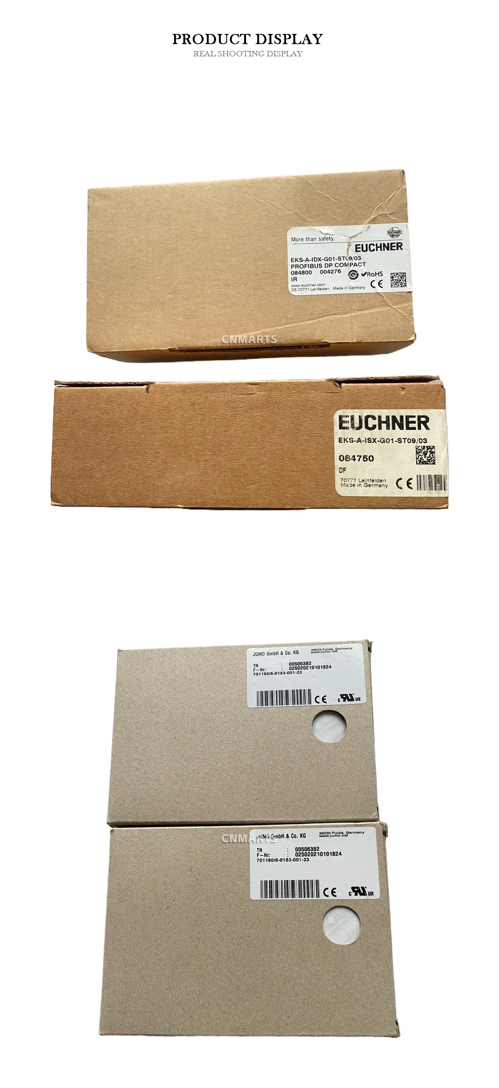 Siemens / Euchner / JUMO 6ES7307-1BA00-0AA0 / EKS-A-IDX-G01-STL9/03 / 701160/8-0163-001-23 Industrial Automation Control Components Lot Description