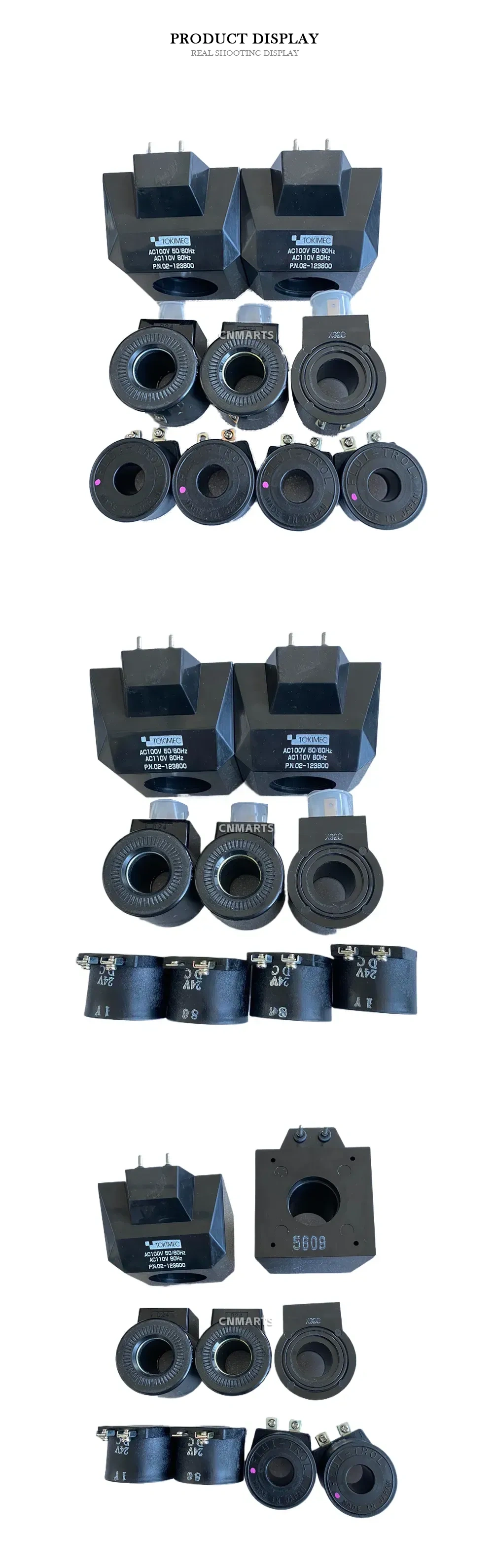 TOKIMEC / FLUI-TROL P.N.02-123800 Hydraulic Solenoid Coil Description
