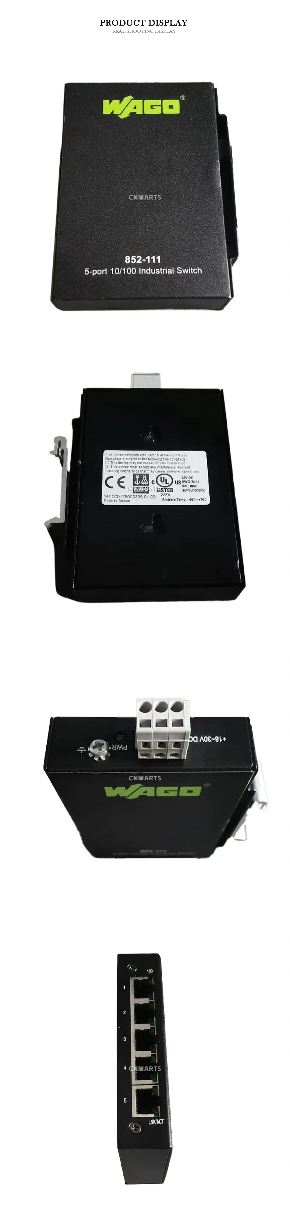 WAGO 852-111 5-port 10/100 Industrial Switch Description