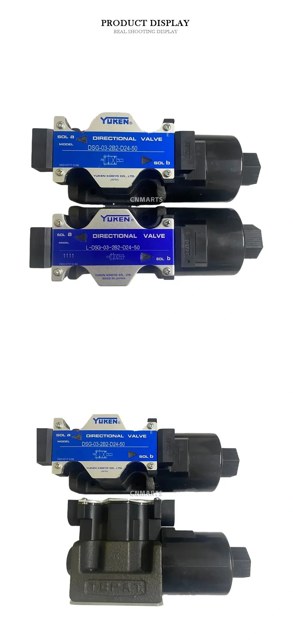 YUKEN DSG-03-2B2-D24-50 / L-DSG-03-2B2-D24-50 Solenoid Operated Directional Control Valve Description