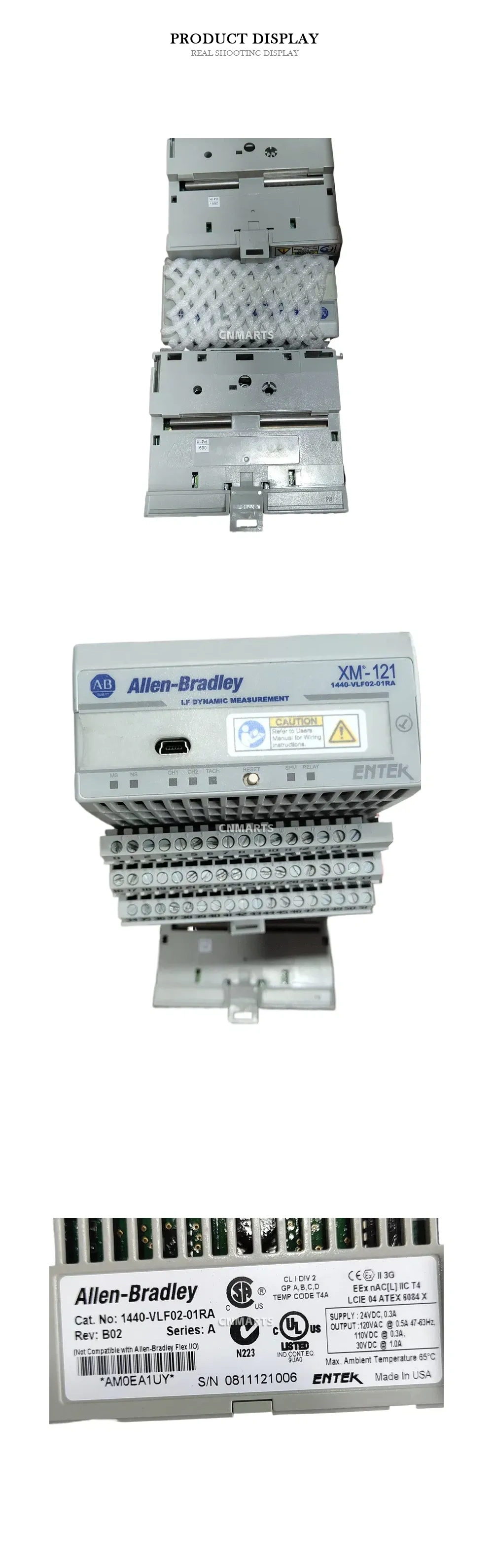 Allen-Bradley 1440-VLF02-01RA XM-121 I.F. Dynamic Measurement Module Description