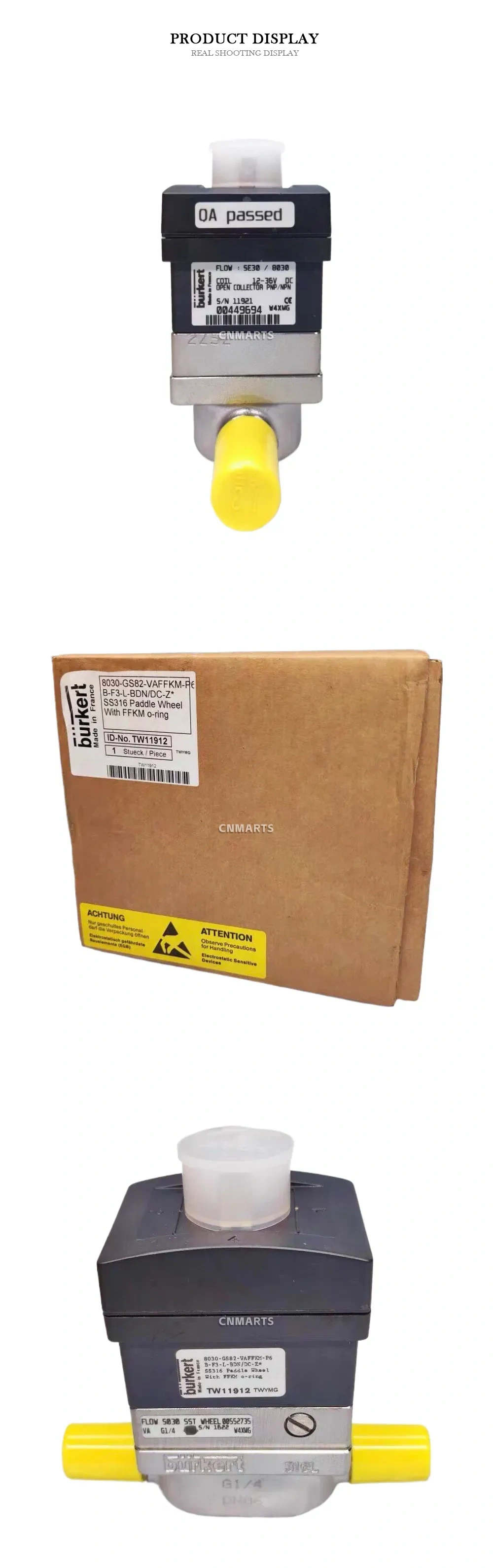Bürkert 8030-GS82-VAFFKM-P6 Flow Transmitter / Paddle Wheel Sensor Description