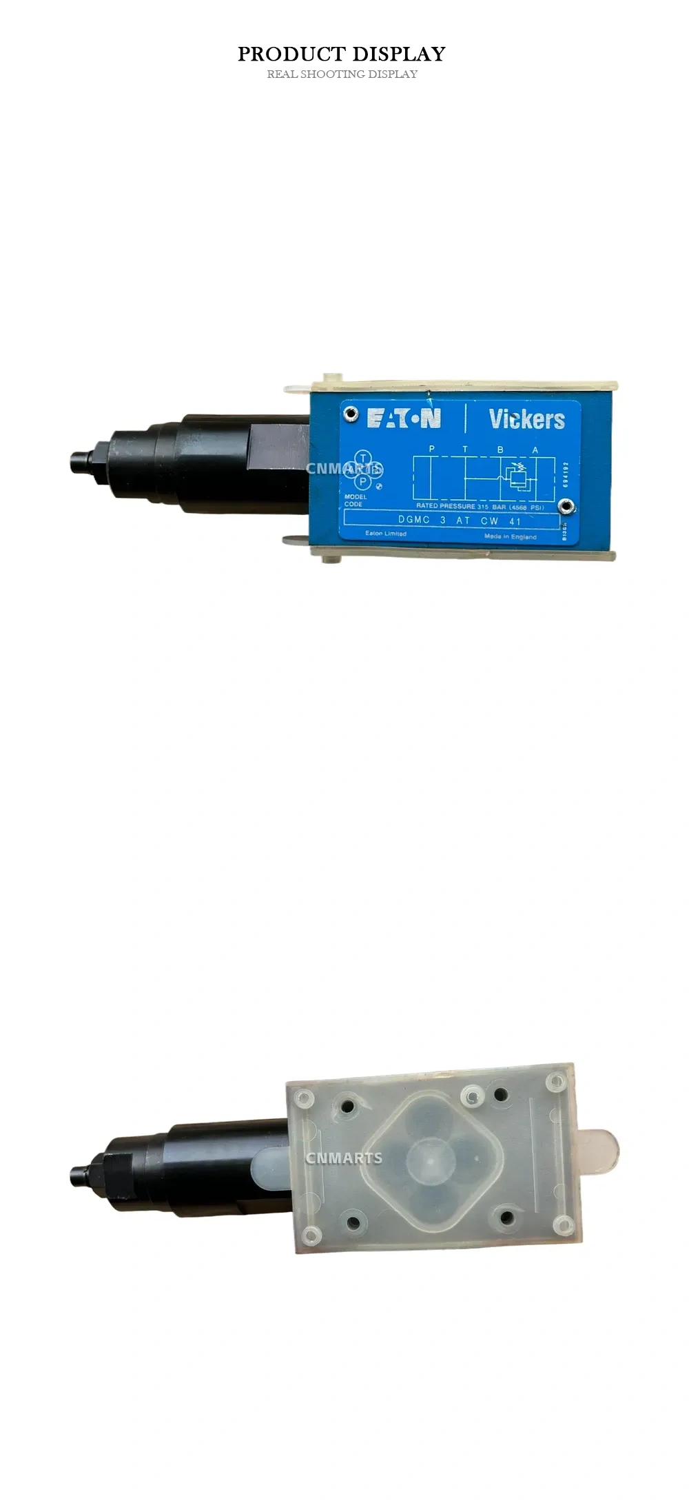 Eaton Vickers DGMC 3 AT CW 41 Hydraulic Pilot Operated Counterbalance Valve Description