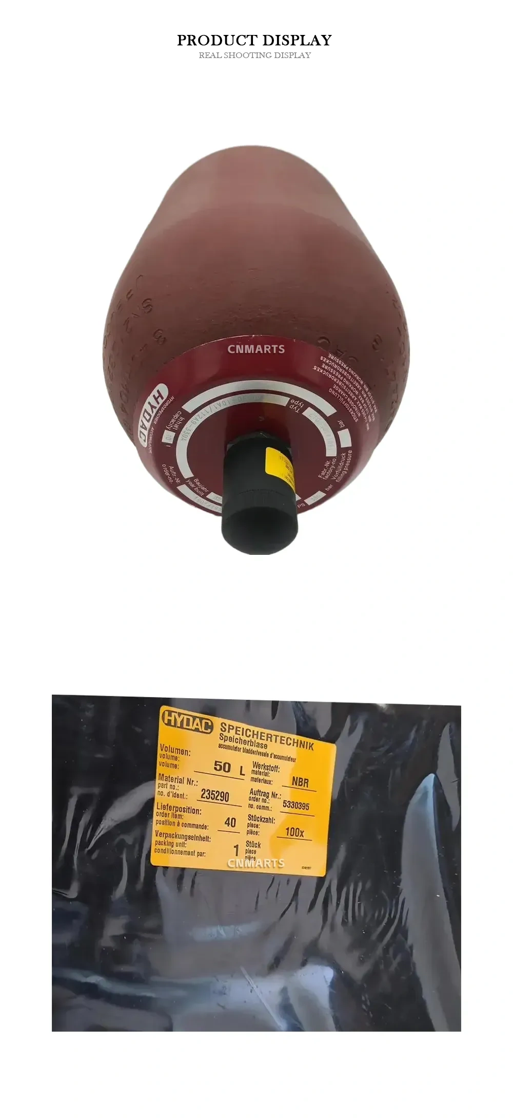 HYDAC 235290 Hydraulic Accumulator Bladder Description
