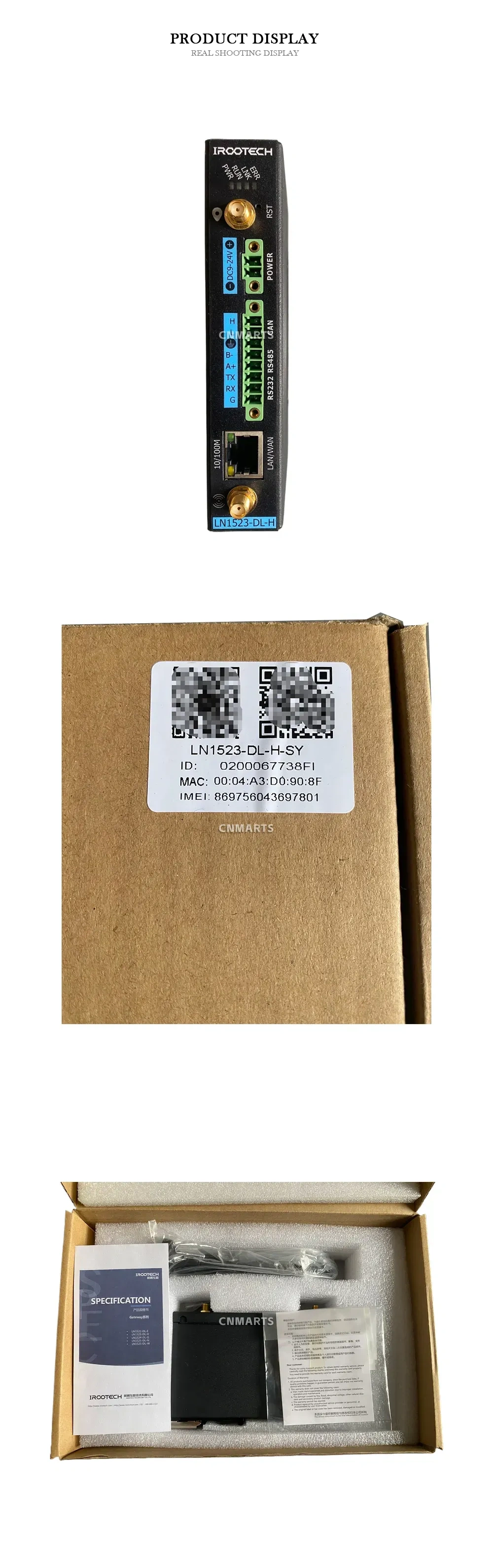 IROOTECH LN1523-DL-H Industrial IoT Gateway Description