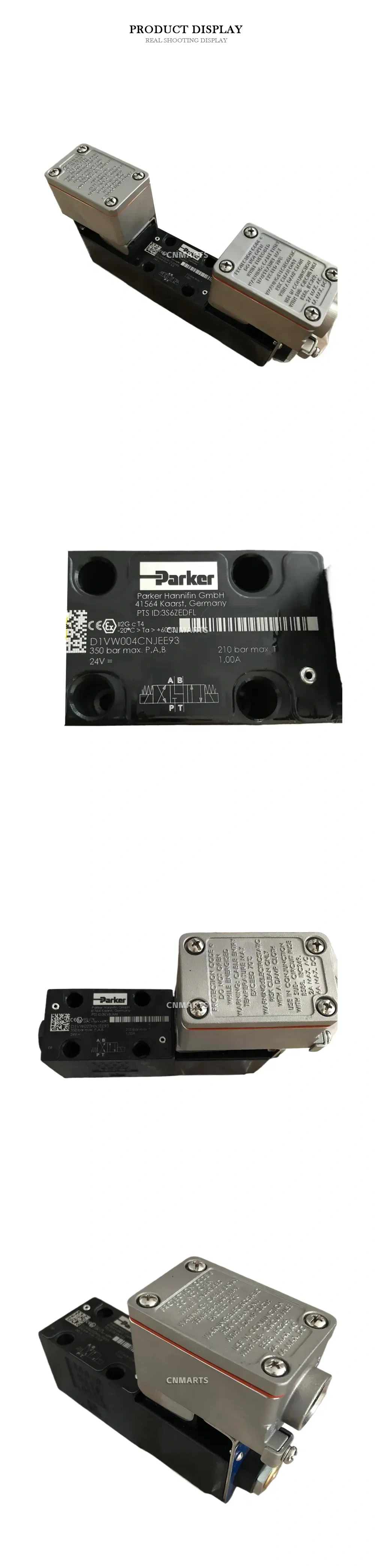 Parker D1VW004CNJEE93 / D1VW020HNJEE93 Solenoid Operated Directional Control Valve Description