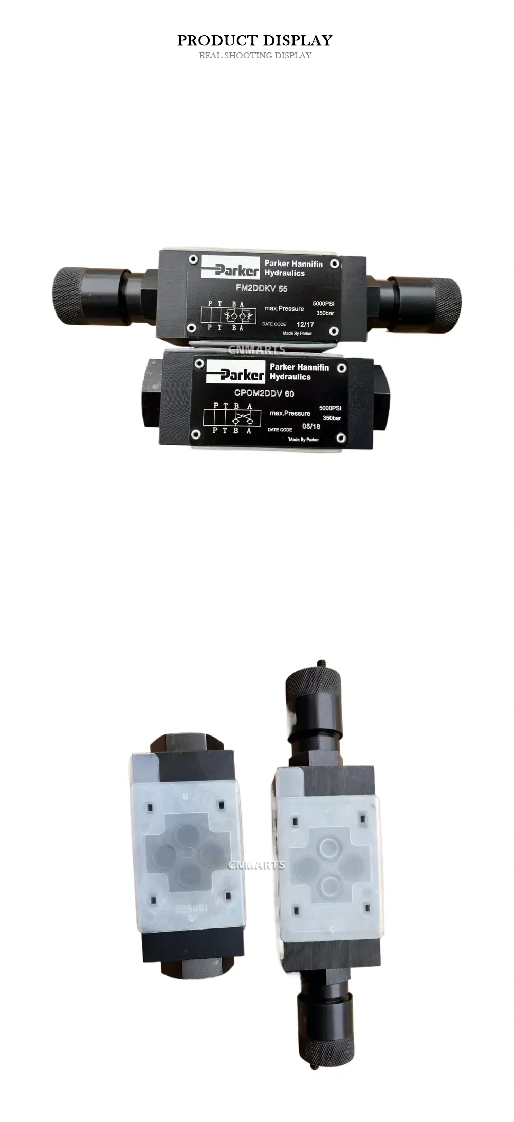 Parker FM2DDKV 55 / CPOM2DDV 60 Hydraulic Sandwich Plate Valve Description