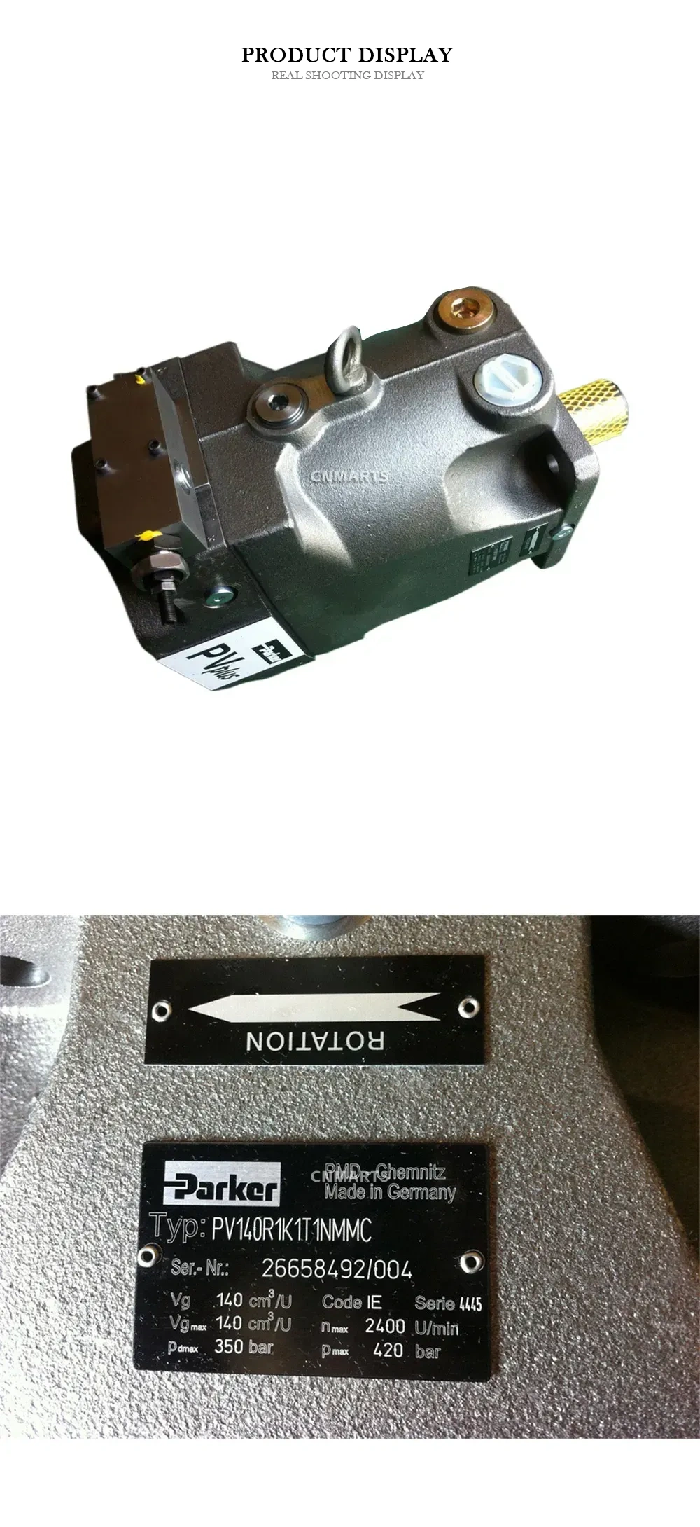 Parker PV140R1K1T1NMMC Hydraulic Axial Piston Pump Description