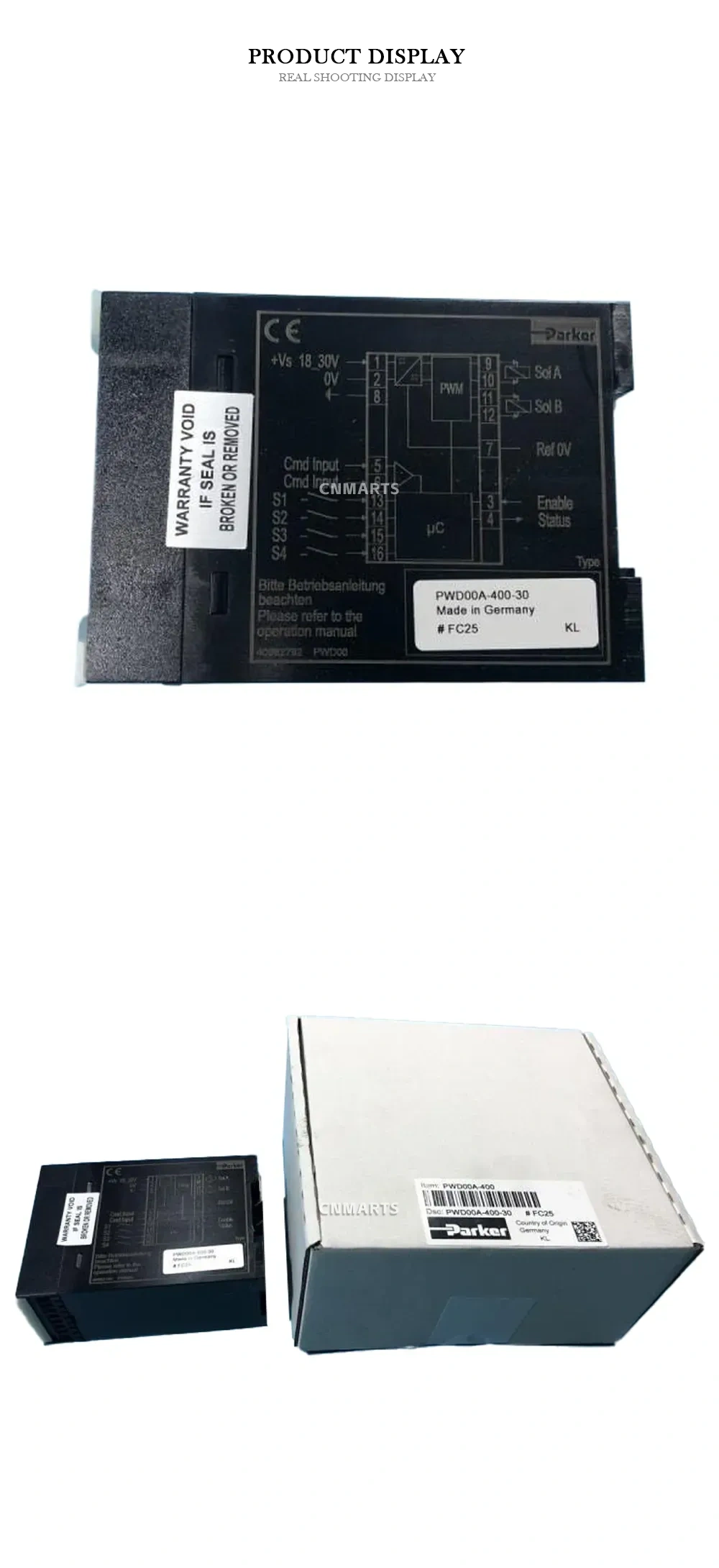 Parker PWD00A-400-30 Proportional Valve Amplifier Card Description
