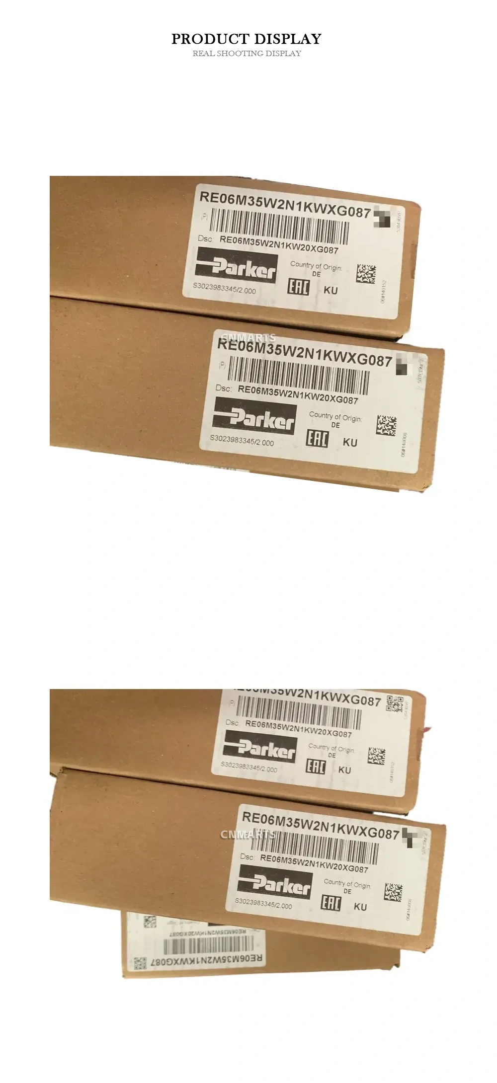 Parker RE06M35W2N1KWXG087 Proportional Pressure Relief Valve Description