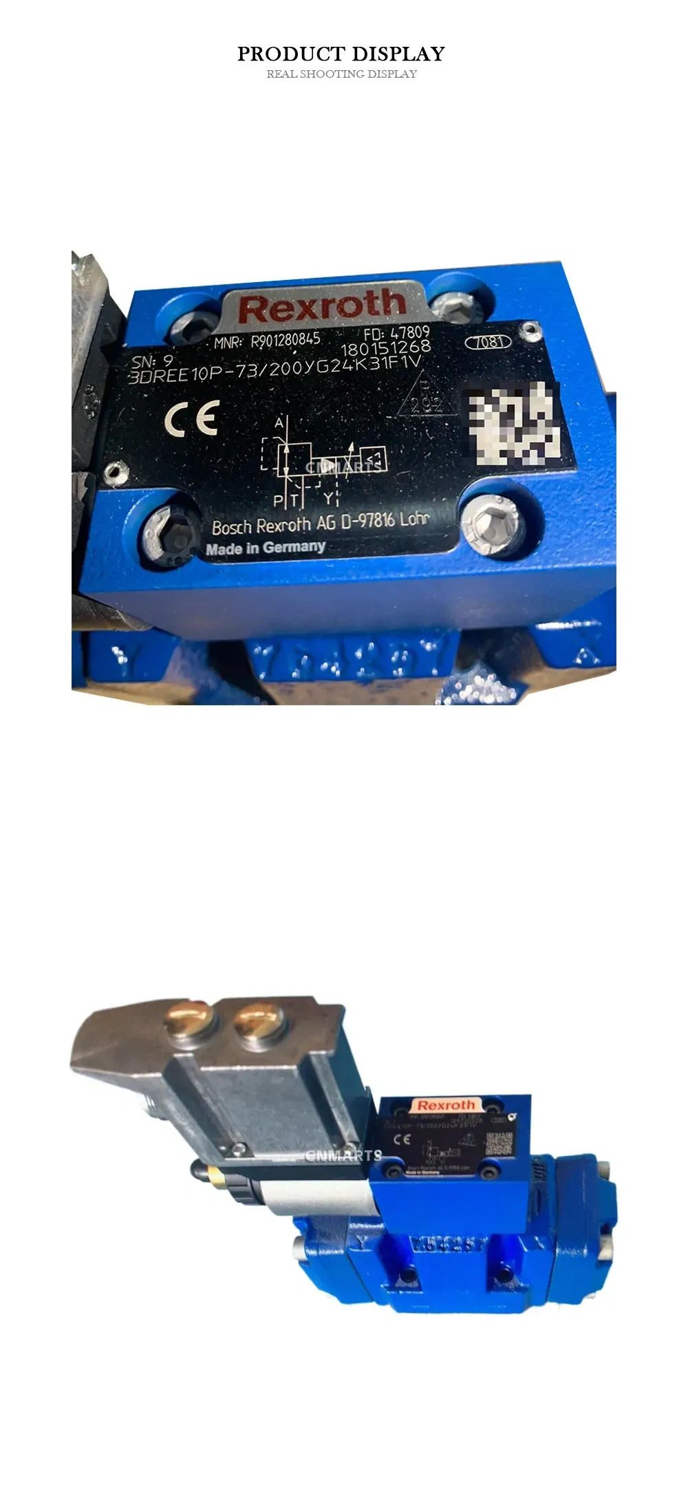 Rexroth 3DREE10P-73/200YG24K31F1V Proportional Pressure Relief Valve Description