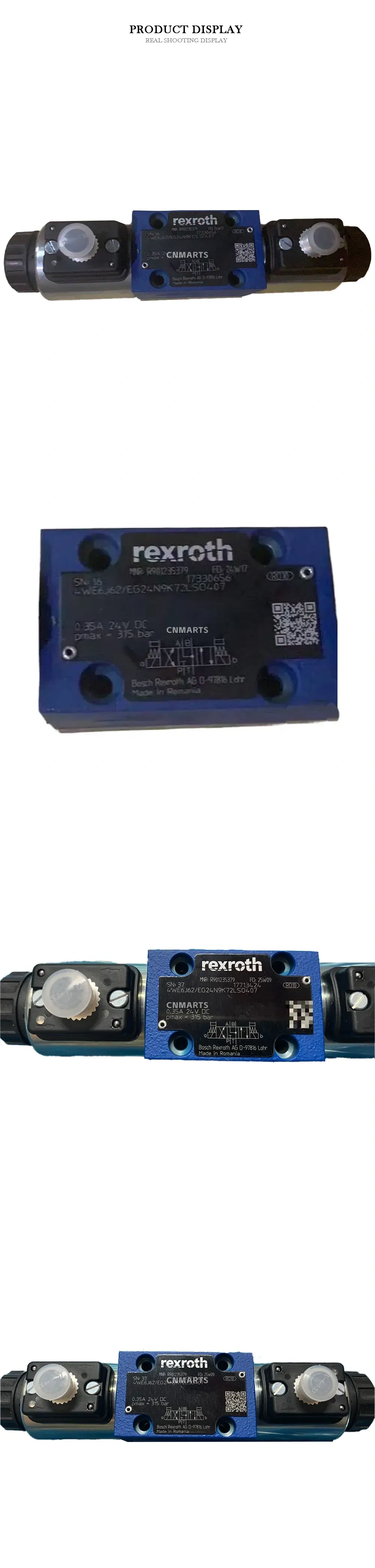 Rexroth 4WE6J62/EG24N9K72LS0407 (MNR: R901235379) Solenoid Operated Directional Control Valve Description