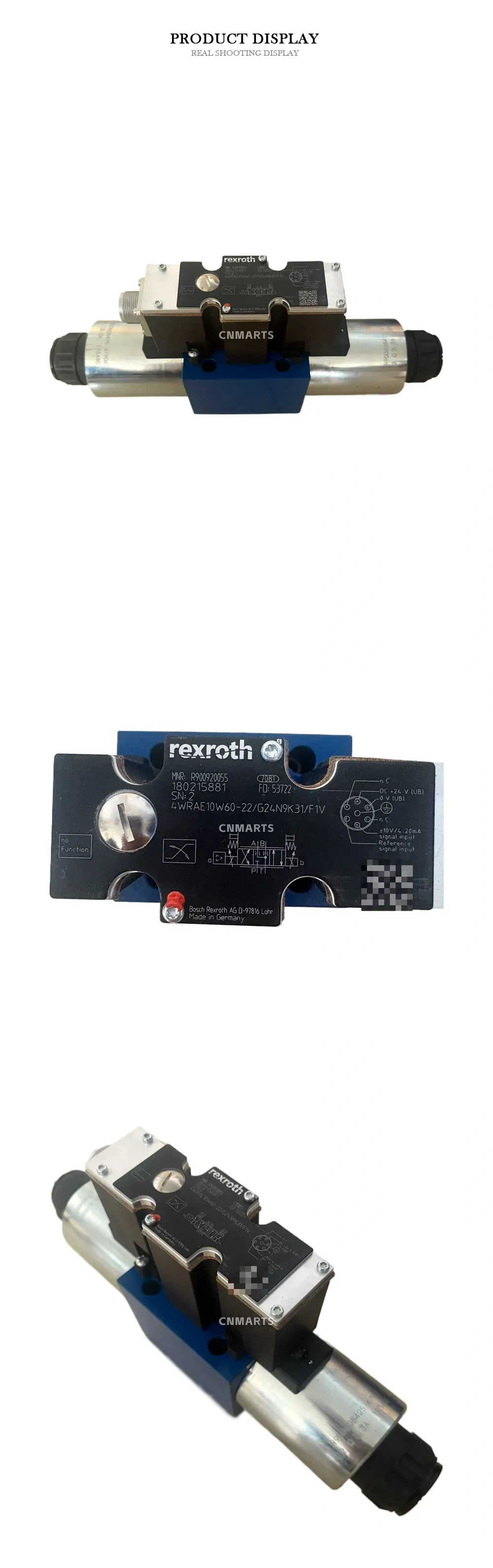 Rexroth 4WRAE10W60-22/G24N9K31/F1V Proportional Directional Control Valve Description