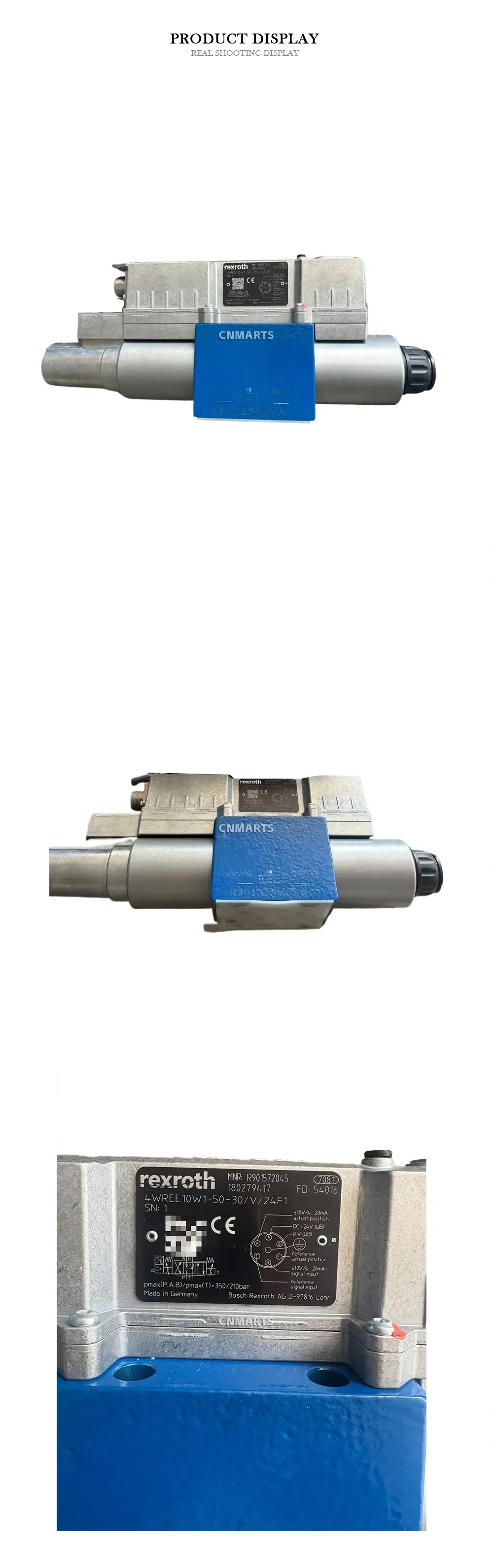Rexroth 4WREE10W1-50-30/V/24F1 Proportional Directional Control Valve Description